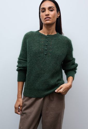 Pull avec détails au col contenant du mohair - MONOPRIX - Modalova
