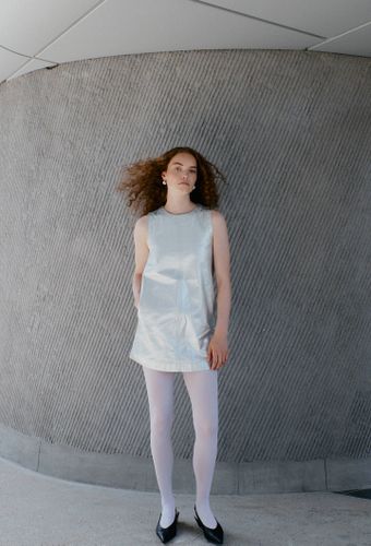 Robe courte unie en vinyle - MONOPRIX - Modalova