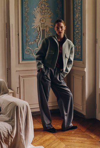 Blouson uni boutonné contenant de la laine - MONOPRIX PREMIUM - Modalova