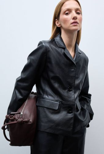 Veste cintrée en cuir - MONOPRIX - Modalova