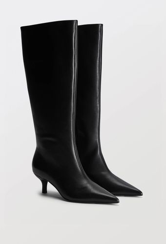 Bottes hautes en cuir à talon - MONOPRIX PREMIUM - Modalova