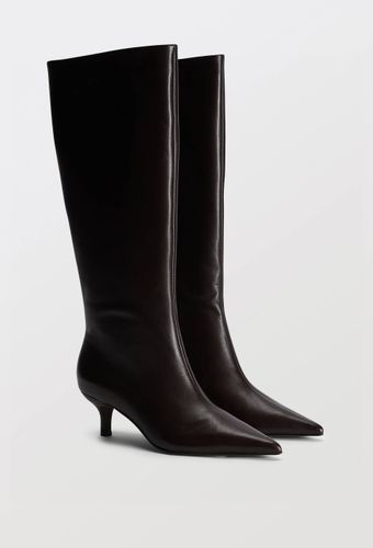 Bottes hautes en cuir à talon - MONOPRIX PREMIUM - Modalova