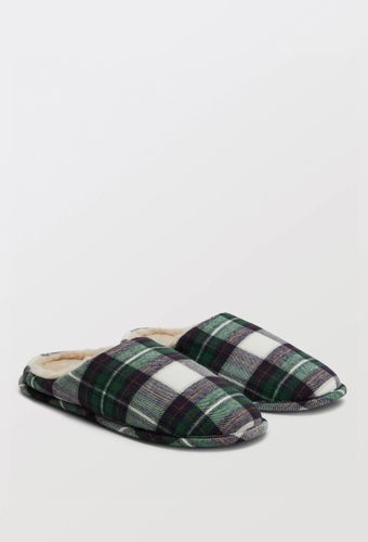 Mules à carreaux fourrés - MONOPRIX - Modalova