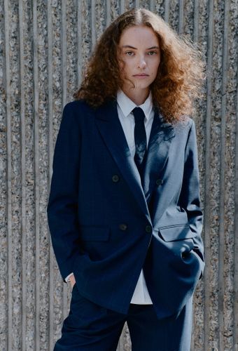 Veste blazer à carreaux - MONOPRIX - Modalova