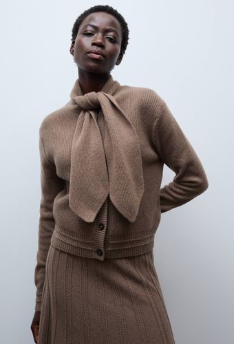 Cardigan à noeud manches longues en laine - MONOPRIX - Modalova