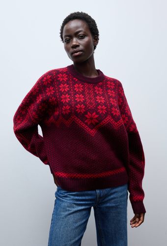 Pull manches longues en jacquard en laine - MONOPRIX - Modalova