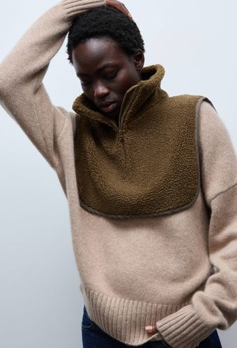 Plastron col zippé en sherpa - MONOPRIX - Modalova