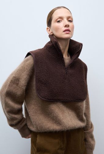 Plastron col zippé en sherpa - MONOPRIX - Modalova