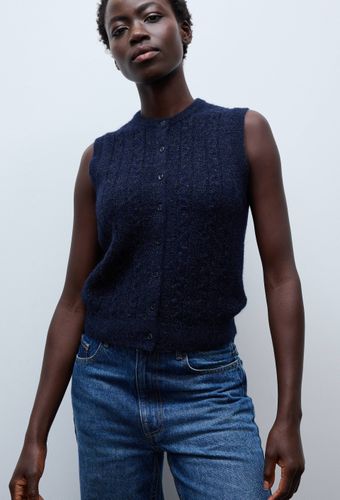 Cardigan sans manches torsadé avec fibres métalliques - MONOPRIX - Modalova