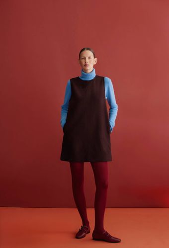 Robe courte unie contenant de la laine - MONOPRIX - Modalova