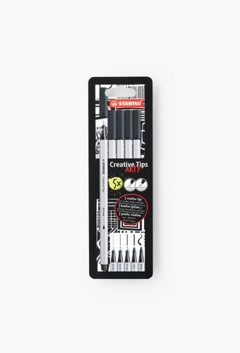 Etui carton x 5 Creative Tips ARTY noir - STABILO - Modalova