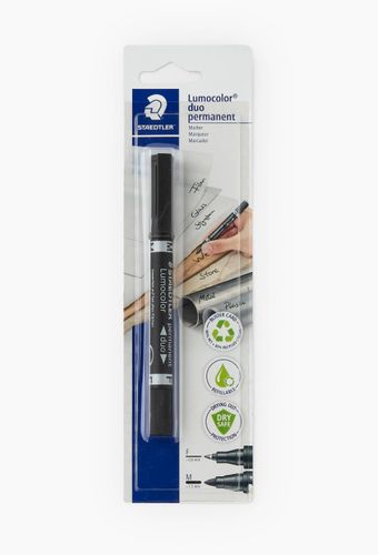 Marqueur permanent double pointe, pointe fine et moyenn, noir - STAEDTLER - Modalova