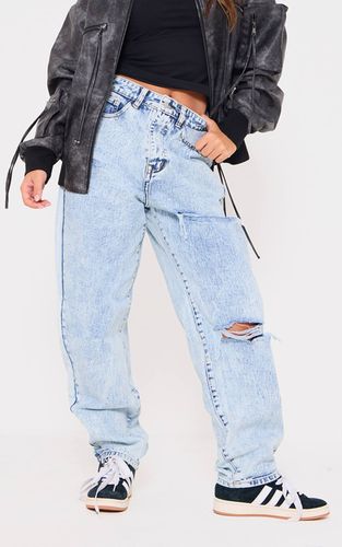 Jean Boyfriend Délavé À Genoux Ouverts | Taille 32 - PrettyLittleThing - Modalova