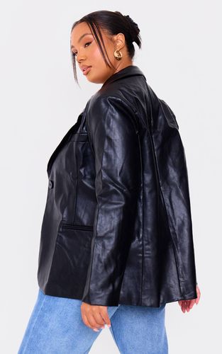 Black Blazer Grande Taille En Synthétique | Taille 30 - PrettyLittleThing - Modalova