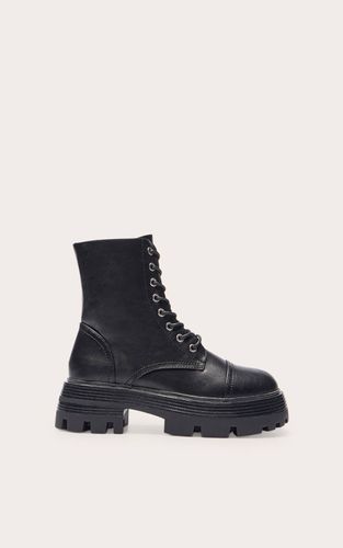 Black Bottines De Randonnée À Lacets Et Semelle Épaisse | Taille 31 - PrettyLittleThing - Modalova