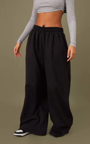 Black Joggers Taille Haute À Jambes Extra Larges | Taille Large - PrettyLittleThing - Modalova