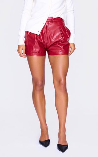 Short En Synthétiquecuir Lavé Premium Avec Détails Plissés | Taille 32 - PrettyLittleThing - Modalova