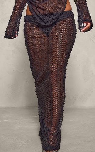 Black Jupe Longue Texturée Petite Taille | Taille 32 - PrettyLittleThing - Modalova