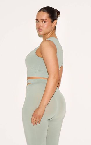 Sage Green Top Court Sans Couture À Une Manche Shape Soft | Taille XS - PrettyLittleThing - Modalova