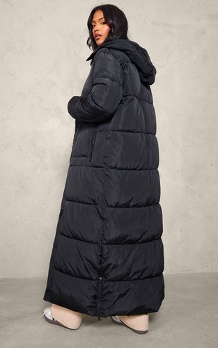 Black Manteau Doudoune Long Maxi À Casynthétiqueche Tall | Taille 42 - PrettyLittleThing - Modalova