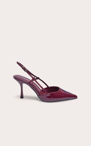 Burgundy Escarpins À Bout Pointu En Synthétique Coupe Large | Taille 33 - PrettyLittleThing - Modalova