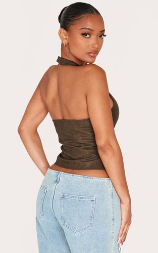 Olive Corset Shape En Synthétique Noir À Encolure Dos-nu Avec Laçage | Taille 42 - PrettyLittleThing - Modalova