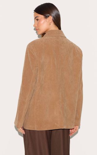 Tan Blazer Long En Synthétique | Taille 32 - PrettyLittleThing - Modalova