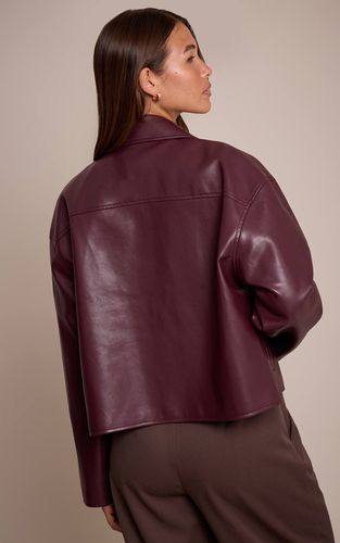 Burgundy Veste En Synthétique Avec Fermeture Éclair | Taille XS - PrettyLittleThing - Modalova