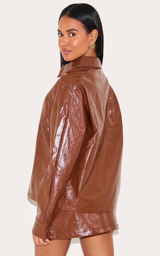 Chemise Oversize En Synthétiquecuir | Taille 34 - PrettyLittleThing - Modalova