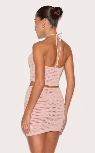Dusty Pink Haut À Col Noué Avec Applique Florale | Taille Large - PrettyLittleThing - Modalova