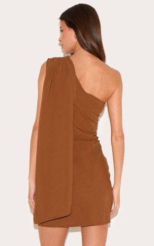 Robe Courte Drapée À Épaule Dénudée En Tissu Tissé | Taille 42 - PrettyLittleThing - Modalova