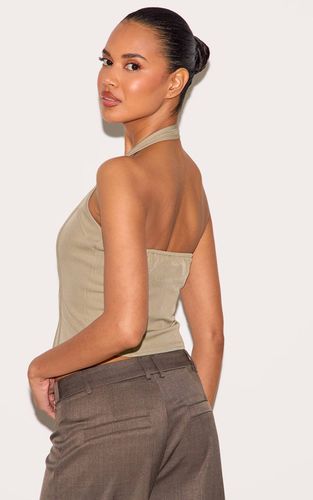 Sage Corset À Ourlet Plongeant Avec Baleines | Taille 32 - PrettyLittleThing - Modalova