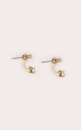 Boucles D'oreilles Courbées Ornées De Strass - PrettyLittleThing - Modalova