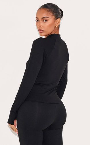 Black Veste De Sport Zippée Froncée Active Shape | Taille 42 - PrettyLittleThing - Modalova
