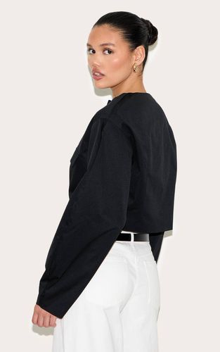 Black Blazer Court À Manches Cocon | Taille 32 - PrettyLittleThing - Modalova