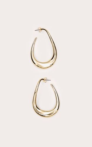 Gold Créoles Fines Oversize - PrettyLittleThing - Modalova