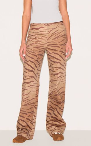 Brown Pantalon Imprimé Tigre | Taille 42 - PrettyLittleThing - Modalova