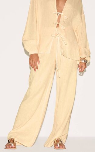 Lemon Pantalon Large En Gaze Texturée | Taille 32 - PrettyLittleThing - Modalova