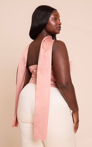 Dusty Pink Corset Froncé Grande Taille | Taille 44 - PrettyLittleThing - Modalova