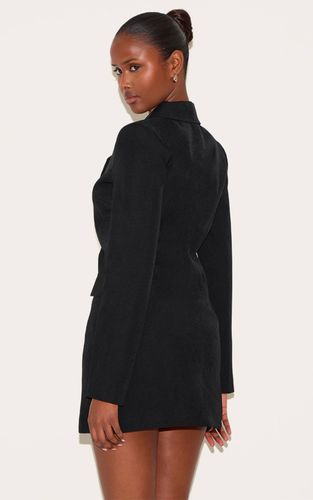 Black Robe Blazer Cintrée À Boutons Dorés | Taille 42 - PrettyLittleThing - Modalova