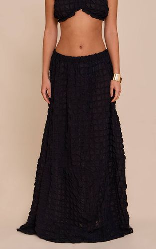 Black Jupe Longue Coordonnée À Smocks Et Texture | Taille 42 - PrettyLittleThing - Modalova