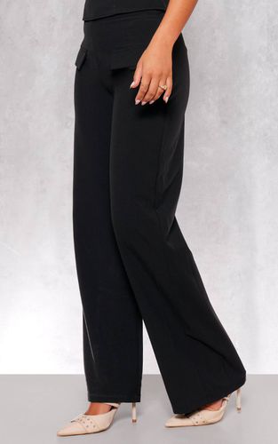 Black Pantalon Large Tailleur Tissé À Détail De Poches Coordonné | Taille 42 - PrettyLittleThing - Modalova