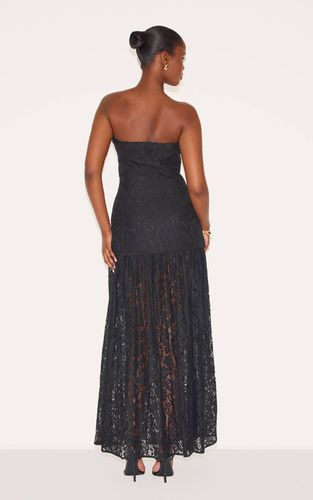 Black Robe Midaxi Bandeau À Empiècements De Jupe En Dentelle Transparente | Taille 44 - PrettyLittleThing - Modalova