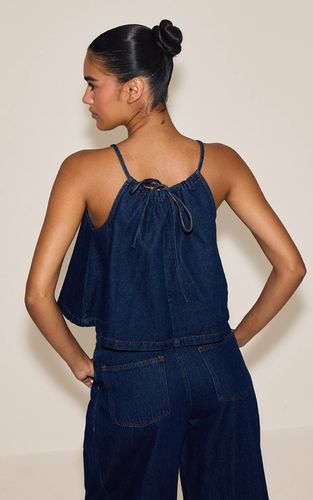 Indigo Haut En Denim Sans Manches Vaporeux | Taille 32 - PrettyLittleThing - Modalova