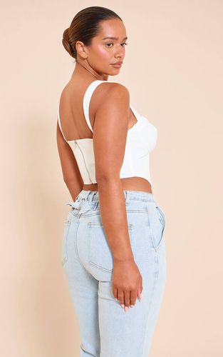 White Top Court Corset Tissé À Détails Structurés Shape | Taille 42 - PrettyLittleThing - Modalova