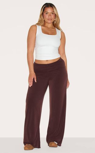 Pantalon Large Taille Haute Crème Beurre Sculptant | Taille 36 - PrettyLittleThing - Modalova