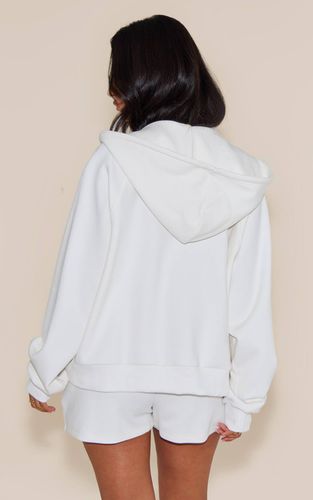 Cream Ensemble Sweat À Casynthétiqueche Zippé Petite | Taille XS - PrettyLittleThing - Modalova
