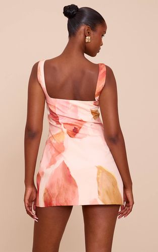 Pink Robe Trapèze Fluide À Imprimé Floral | Taille 42 - PrettyLittleThing - Modalova