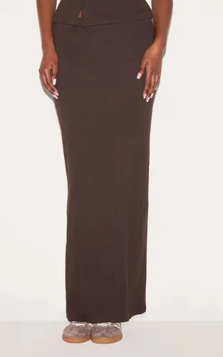 Jupe Maxi Côtelée Taille Mi-haute Coordonnée | Taille 32 - PrettyLittleThing - Modalova