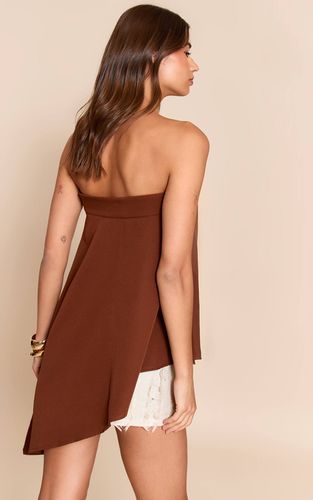 Haut Long Vaporeux Asymétrique Bandeau En Tissu Tissé | Taille 32 - PrettyLittleThing - Modalova